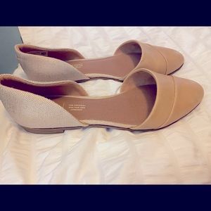 Toms Jutti D’orsay honey leather rose gold metal